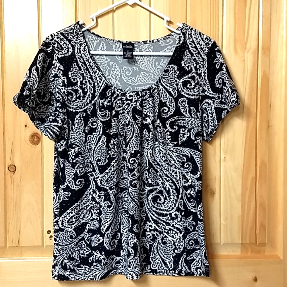 Rafaela Black & White Boho Tee